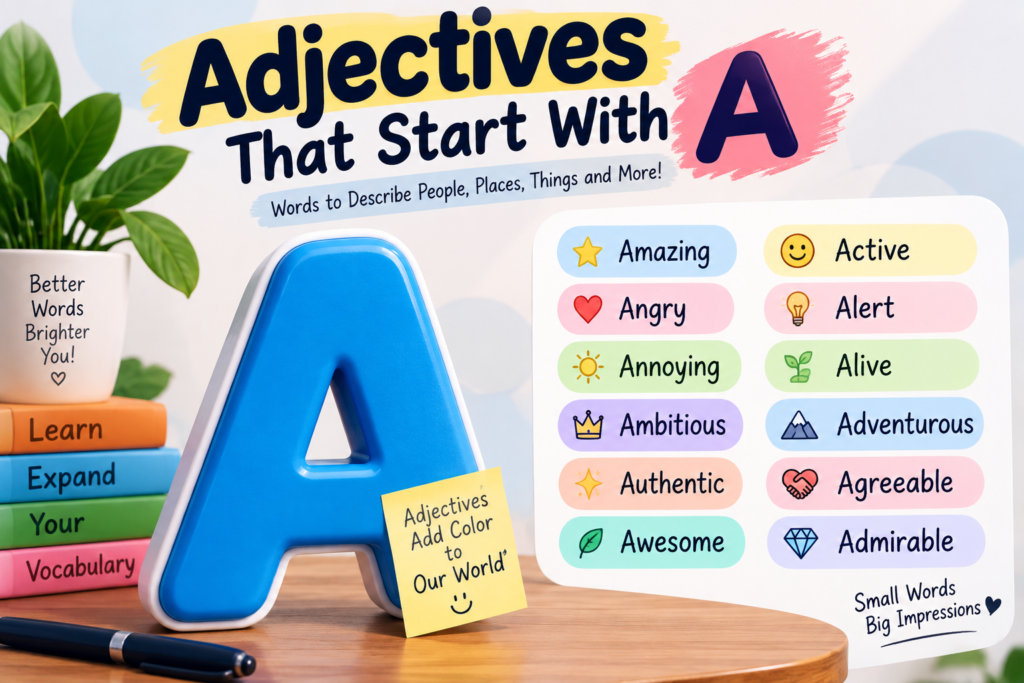 Adjectives That Start With A