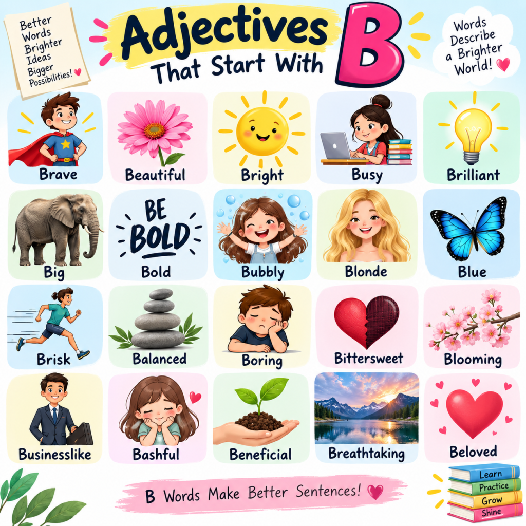 Adjectives That Start With B