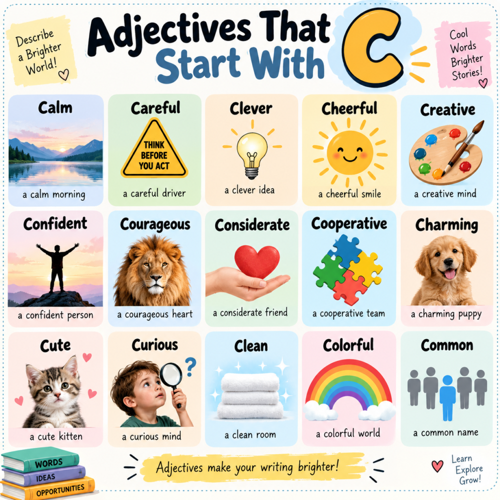 Adjectives That Start With C