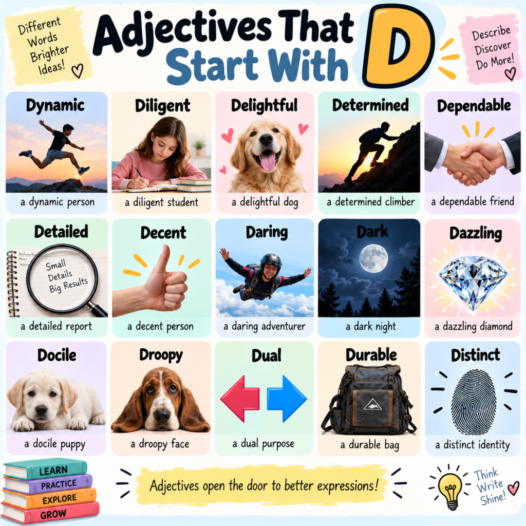 Adjectives That Start With D