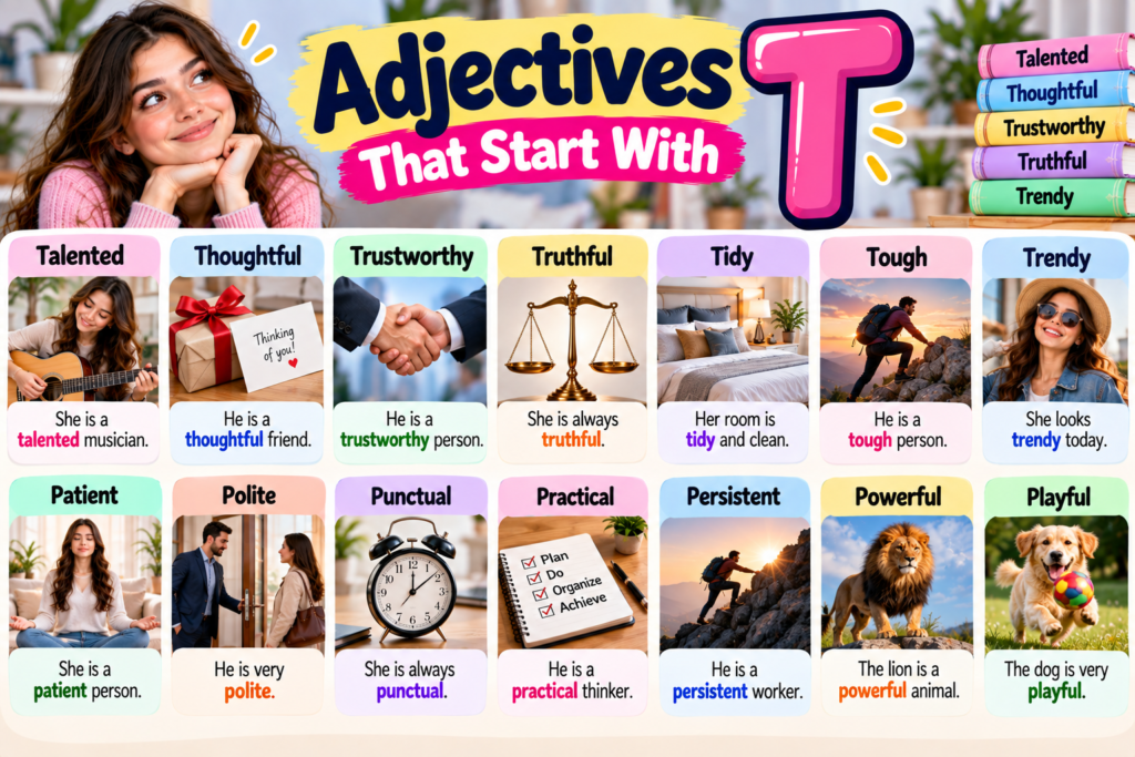 Adjectives That Start With T