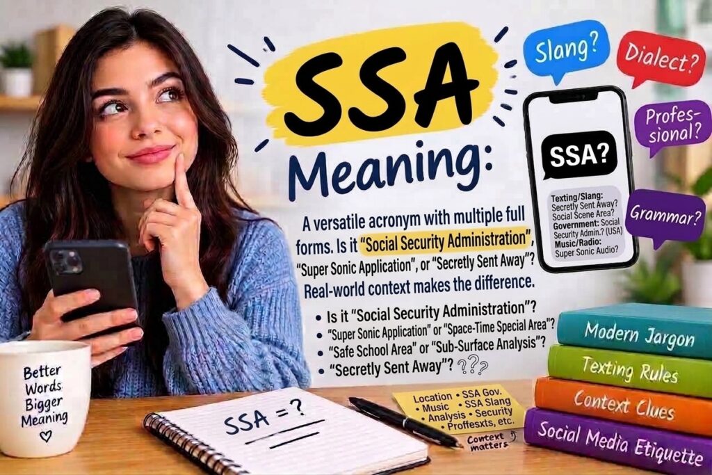 What Does SSA Mean? Full Form, Slang Meanings & Contexts Explained SSA Meanings
