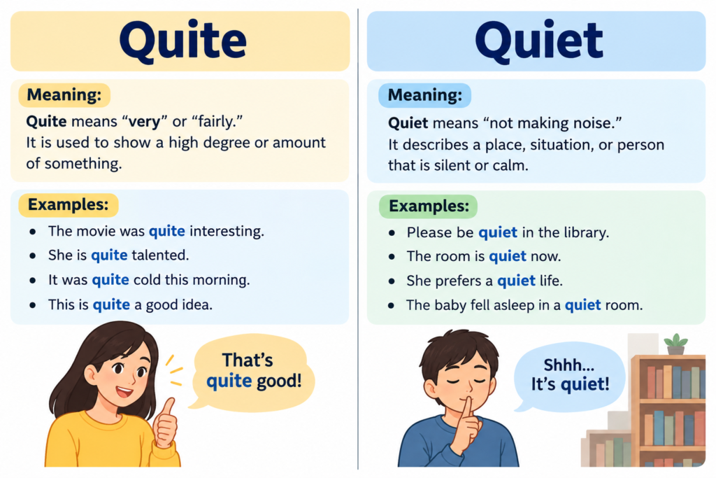 Quite or Quiet
