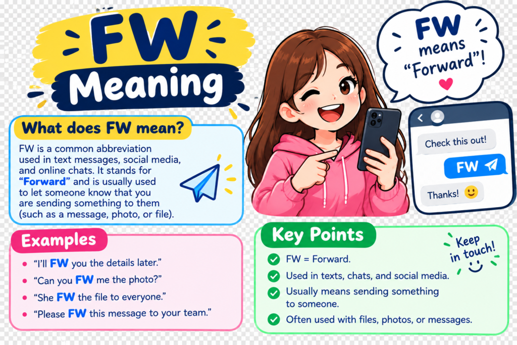 fw meaning in text